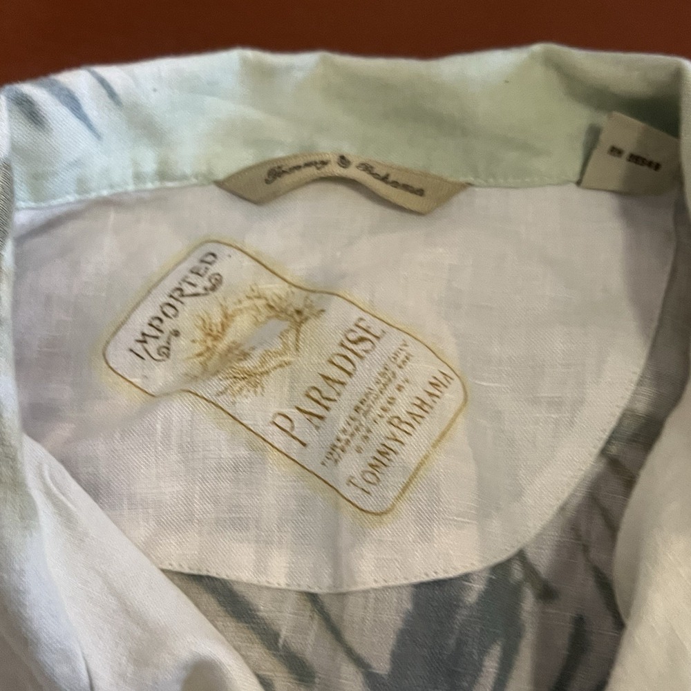 Tommy Bahama Paradise Mens 2XL Floral Beach Camp Hawaiian 100% Linen Shirt - Picture 3 of 6